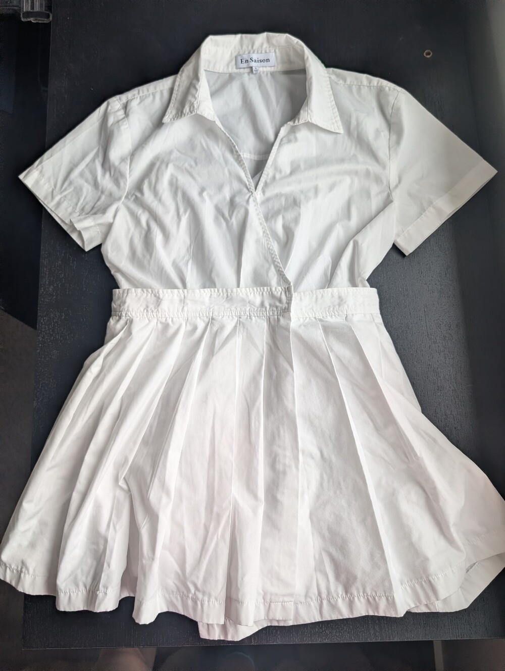En Saison Noemi Romper Wrap Dress in White - Picture 4 of 14